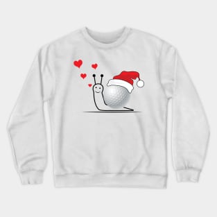 funny snail golfer got love in winter christmas Crewneck Sweatshirt